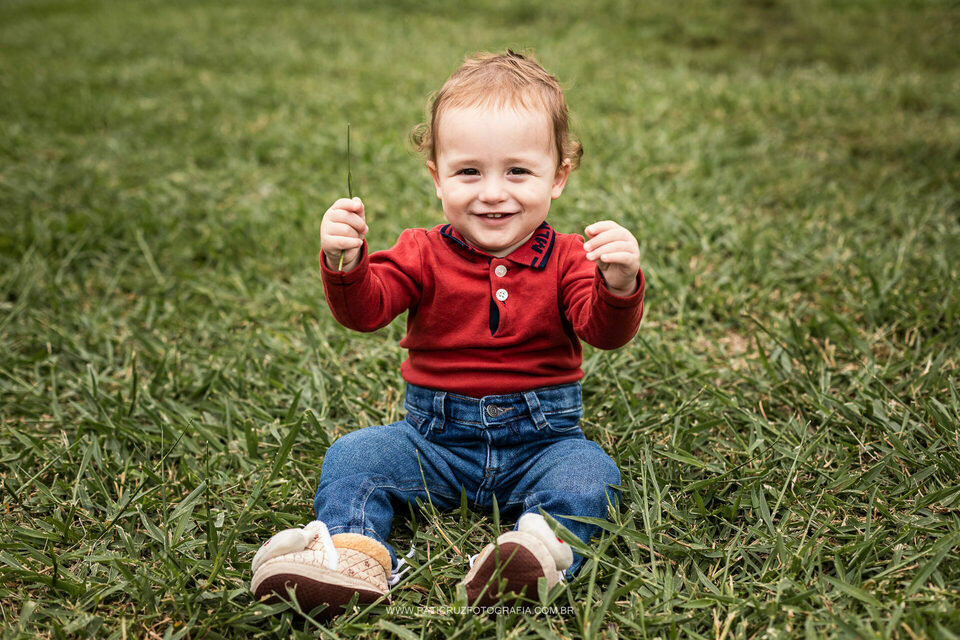 Ensaio de 1 aninho de menino no Parque Germânia